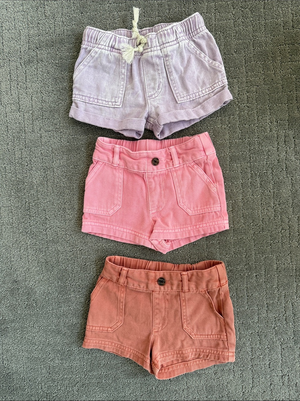 Cat & Jack Girls' Short Trio — Lavender, Pink, Rust